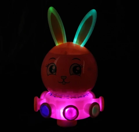 Flash Cute Rabbit Plastic Electric Pets Universal Wheel Rotating Obedient - £20.30 GBP