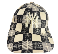 NY Yankees Baseball Team Hat Cap New York Plaid CheckerBoard Adjustable - $43.99