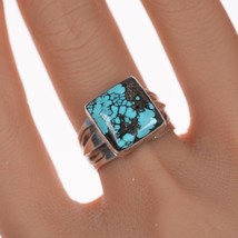 sz8 Vintage MH Native American silver and turquoise ring - £114.60 GBP