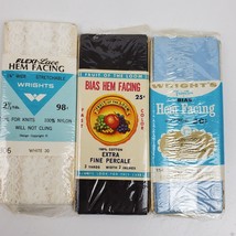 Vintage 1960s Hem Facing 3 NEW Packages Lot - £8.71 GBP