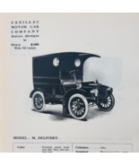 1908 Cadillac Model M Delivery Catalog Advertisement Automobilia F17M2 - $550.13 MXN