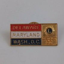 Vintage Lions Club District 22 Delaware, Maryland, &amp; Wasington D.C Lapel... - $5.45