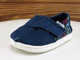 TOMS Sz 4 Toddler Boys Sneaker Blue Fabric  Medium - £17.03 GBP