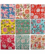 10 Pc Cotton Cloth Napkins Hand Block Print Hand Made Size 18x18 Inch Pr... - €80,23 EUR