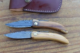 2 damascus 100% handmade beautiful folding knife From The Eagle Collection M0013 - £55.37 GBP