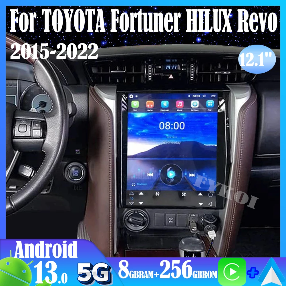Android 13 For TOYOTA Fortuner HILUX Revo 2015-2022 Car Radio Automotive - £547.20 GBP+