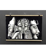 Hand-Painted Black Velvet Artwork , Stunning Egyptian Pharaoh King TUT G... - $1,825.93 MXN