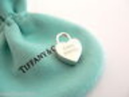 Tiffany &amp; Co Silver Love Match Heart Padlock Pendant Charm Rare Pouch Gi... - £263.29 GBP