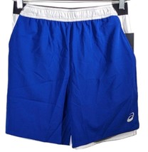 Asics Training Shorts Mens Medium Royal Blue Centerline Performance Motion Dry - £28.00 GBP