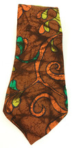 Vintage 1970&#39;s Geometric  BRONZINI  Silk Necktie Tie - £19.34 GBP