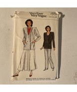 Vintage Vogue Sewing Pattern 9791 Shoulder Pad Skirt Suit Pant Set Size ... - $13.63 CAD