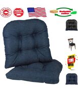Gripper Non-Slip Indigo Dining Chair Cushions - 15x15, 2-Pack of Plush C... - $68.52 CAD