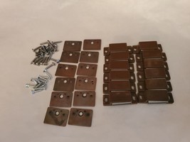 Box of 12 Brown Cabinet Door Cupboard Magnetic Door Catch&#39;s and Screws - $12.99