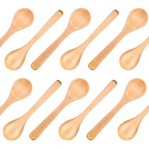 100 Pcs Small Wooden Spoons Mini Nature Wooden Spoons Honey Teaspoon Tasting Spo - £38.41 GBP