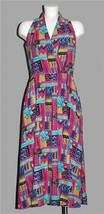 VTG R.J. STEVENS Colorful Native Flowers Sleeveless Fit &amp; Flare Dress Wm&#39;s 4 - £32.16 GBP