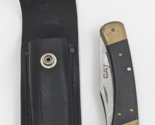 Vintage BUCK No. 110 Folding Hunter Knife CAT &amp; Sheath - $71.27