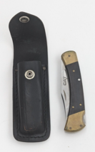 Vintage BUCK No. 110 Folding Hunter Knife CAT &amp; Sheath - £56.47 GBP