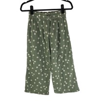 Rylee + Cru Girls Daisy Wide Leg Pants Crinkled Fern Green Floral 12-14Y - £23.04 GBP
