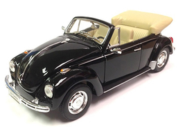 Volkswagen Beetle Convertible Black 1/24 Diecast Model Car by Welly - £32.01 GBP