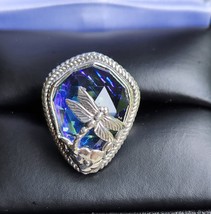 BALI LEGACY Peacock Quartz (Triplet) Dragonfly Ring in 925 SS 18.10 ctw Sz 7 - £70.75 GBP