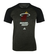 Adidas Men s Miami Heat Primary Logo Raglan Short Sleeve T-Shirt, Grey/Black, XL - £15.15 GBP