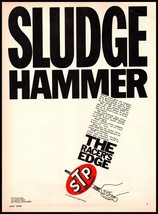 1968 STP Oil Treatment Sludge Hammer Vintage Print Ad Racer&#39;s Edge Man Cave Art - $10.97