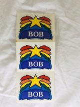 3 Vintage 80&#39;s ILLUMINATIONS STAR Sticker ~ Bob Rainbow Shooting Star - $9.85