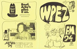 WPEZ 94 Pittsburgh VINTAGE March 15 1974 Music Survey w/ Arby&#39;s Advertis... - $14.84