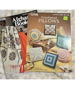 LEISURE ARTS AFGHAN BOOK 2 &amp; CROCHETED PILLOWS PATTERN BOOKS - $20.15 CAD