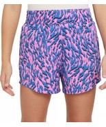 Nike Girls&#39; One Woven High Rise Printed Shorts Pink And Blue Pull On Siz... - €16,12 EUR