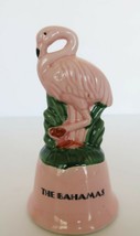 Cute vintage ceramic Bahamas pink flamingo souvenir bell - £11.94 GBP