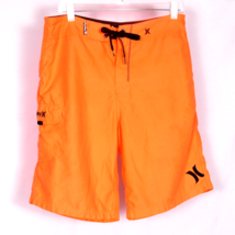 Hurley Men&#39;s Bright Orange Swim Trunks Board Shorts Size 32 - £17.99 GBP