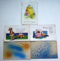 Lot of 5 EASTER CARDS 2 Embossed, 1 Germany All Unposted - £8.37 GBP