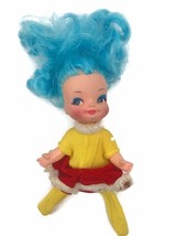 Vintage Remco 1969 Finger Ding Puppet Doll Sally Blue rooted Hair VInyl ... - $22.28