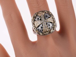 sz8 Konstantino Diamond 18k/Sterling greek designer ring - £856.65 GBP