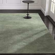 Area Rugs 8&#39; x 10&#39; Baxter Sage Green Hand Tufted CRATE &amp; BARREL Woolen C... - $699.00