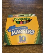 Crayola 10 Ct. Broad Line Original Markers - Classic-NEW