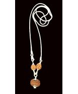 Rudraksha Combination of 4 ,5 , 11 mukhi In Pure Silver / Wisdom Pendant - $159.26