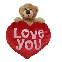 Caltoy Brown Teddy Bear with Love You Red Heart Valentines Love Gift - £5.81 GBP