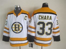 Bruins #33 Zdeno Chara Jersey Old Style Uniform White - £38.54 GBP
