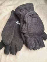Cat &amp; Jack Black Fingerless Flip Top Mittens Winter Gloves Little Boys S... - $8.00
