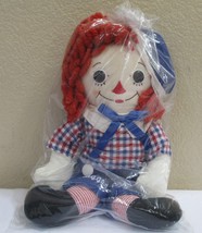 Vintage 1970&#39;s Raggedy Andy Doll Embroidered Face 2 Faced Awake or Sleeping 12&quot; - £32.85 GBP