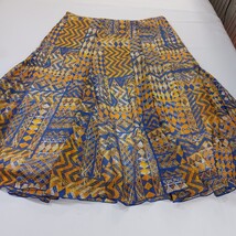 Ruby Rd. RN#107680 Women's Yellow/Blue Pleated Pull-On Skirt Size 16 image 11