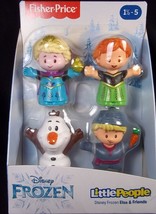 Fisher Price Little People Frozen 4 figure pack Elsa Anna Olaf Kristoff NEW - £12.02 GBP