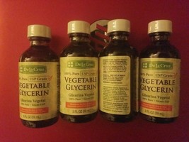 4 Pack De La Cruz Pure Vegetable Glycerin 100% Pure Usp Grade - £16.58 GBP