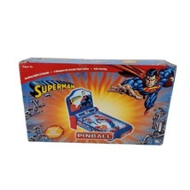  Superman Tabletop Pinball Machine Lights Saving the World Works Dc Comic Rare - £54.99 GBP