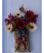 FALL FRONT DOOR DECOR   BURLAP  SACK  w  SUNFLOWER &amp;  HYDRAINGEAS     20... - $24.70