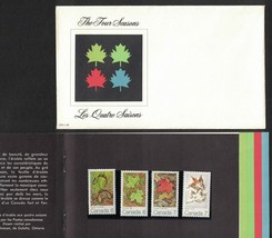 CANADA Souvenir Card w/ 4 Stamps &amp; Cover - The Four Seasons X3 - $2.96