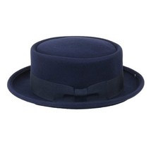 Men's Broner Wool Hat Pork Pie Classic Soft Light Weight 73-5204 Navy image 3