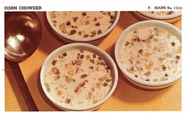 Vintage 1950 Corn Chowder Recipe Print Cover 5x8 Crafts Decor - $9.99